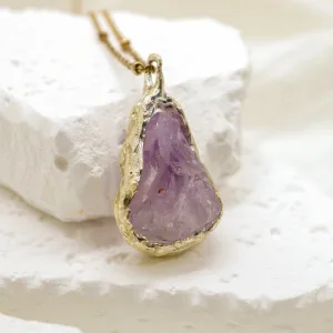 Raw Amethyst Pendant