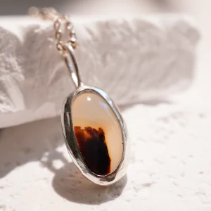 Freeform Patterned Agate Pendant