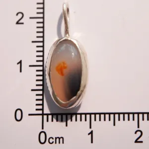 Alternative view of Freeform Patterned Agate Pendant