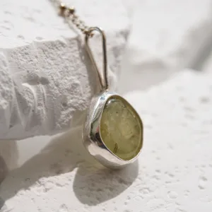 Freeform Prehnite Pendant
