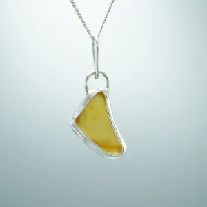 Alternative view of Freeform Yellow Agate Pendant
