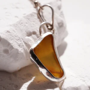 Freeform Yellow Agate Pendant