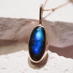 Alternative view of Oval Labradorite Pendant