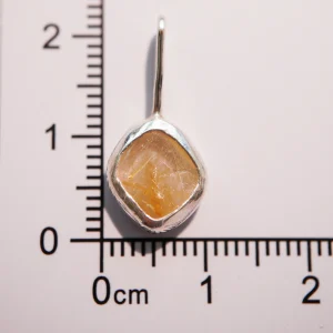 Alternative view of Raw Golden Rutilated Quartz Pendant