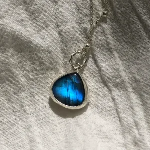 Teardrop Blue Labradorite Pendant